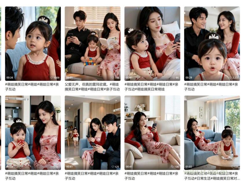 1小时学会AI亲子搞笑短剧制作：爆款账号拆解+剧情脚本+人物互动+拍摄剪辑，跑通涨粉带货完整链路-小红泡